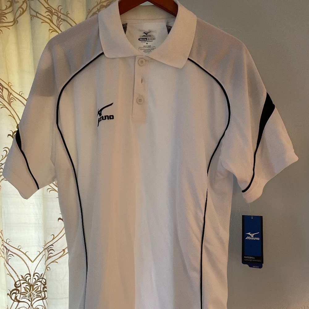 Mizuno men’s white Drylite 3 button baseball jersey